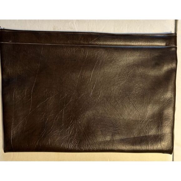 Tarleton State University Attaché Document‎ Bag Leather 16 X 11 1/4  Dark Brown - Picture 1 of 3